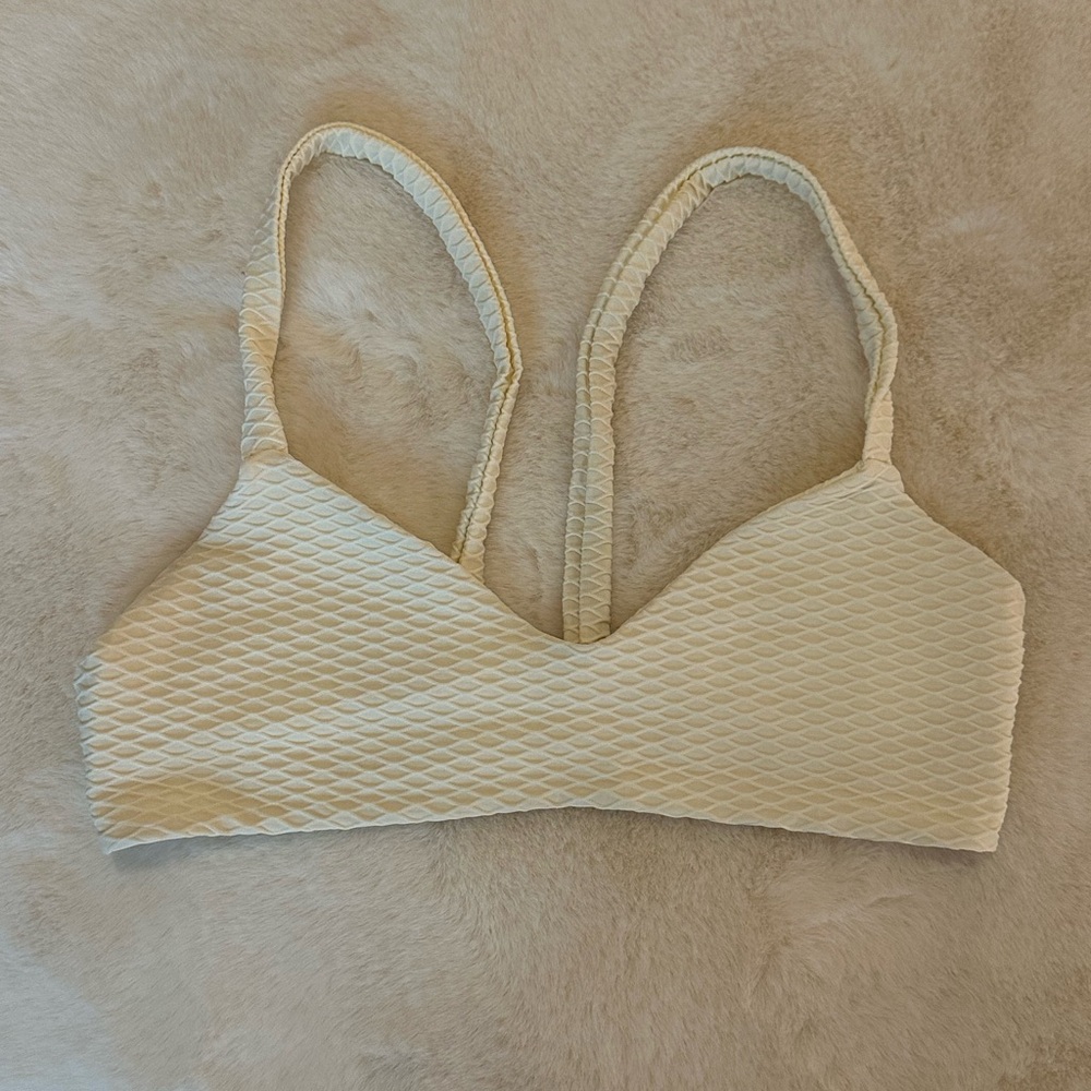 Citrine Swim Textured Cream Bralette